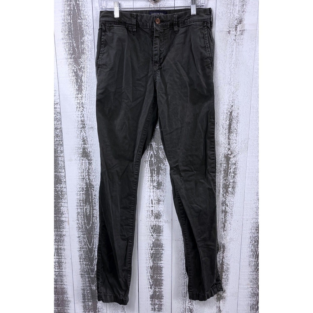 American Eagle Slim Chino Pants Men's 28x34 Extreme Flex Dark Gray